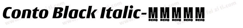 Conto Black Italic字体转换